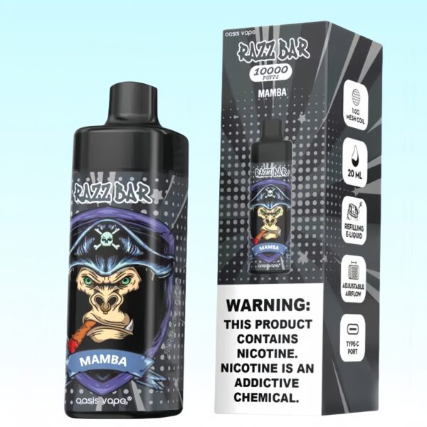Razz Bar 10000 Puffs 4 Razz Bar Kiwi Passion Fruit Guava Goût