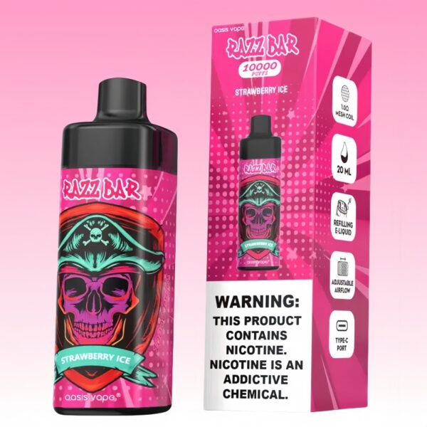 Razz Bar 10000 Puffs 5 Razz Bar Kiwi Passion Fruit Guava Goût