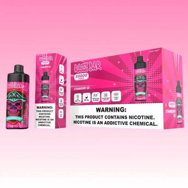 Razz Bar 10000 Puffs 6 Razz Bar Kiwi Passion Fruit Guava Goût