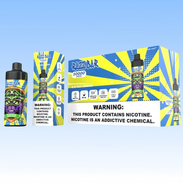 Razz Bar 10000 Puffs 7 Razz Bar Kiwi Passion Fruit Guava Goût