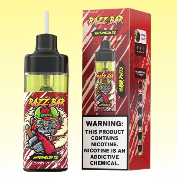 Razz Bar 12000 Puffs 4 Razz Bar Watermelon Ice Goût