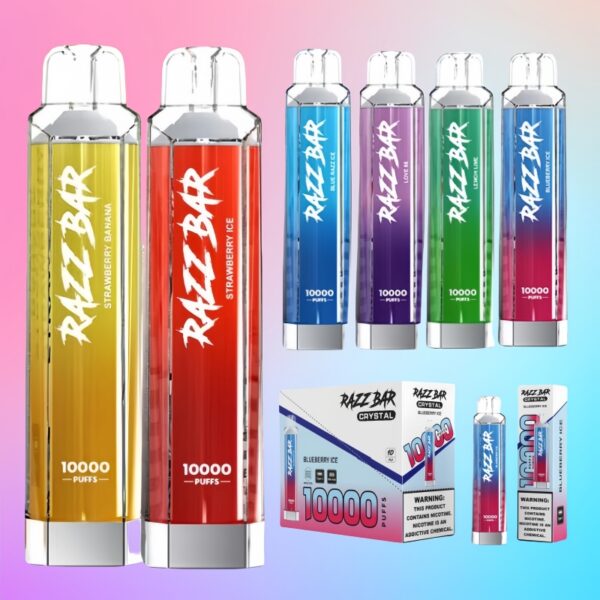 Acheter Pas cher Razz Bar Crystal 10000 Puffs  vendre | Prix  5,99 | En  gros | VSVAPE