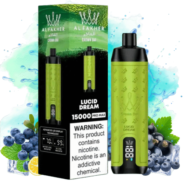 elfbar nachfüll pod läuft aus Al Fakher - Crown Bar Pro Max Disposable Vape (15,000 Puffs) main image 1