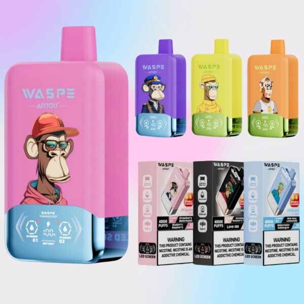Waspe-Aiviou-40000-Puffs-2-Flavors-in-1-Disposable-Vapes-with-LED-Screen-1.jpg Waspe Aiviou 40000 Puffs