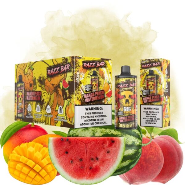 Mango Peach Watermelon 14 Razz Bar Mango Peach Watermelon Goût